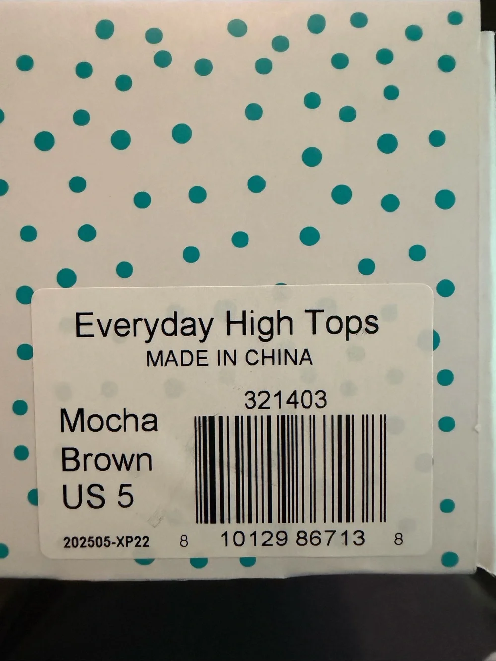 Ten Little Everyday High Tops NIB